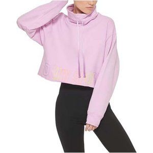 New DKNY SPORT Ombre Logo Funnel-Neck Pullover